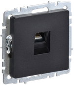 BRITE Розетка компьютерная RJ45 кат.5E РК10-БрЧ черный IEK