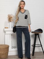 Блуза Элайза (бежево-черная) Б15131-18М LT Collection