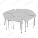 Комплект регулируемых столов ЦВЕТОЧЕК