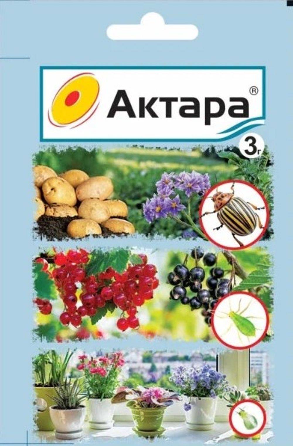 Актара пестицид 3 гр (от насекомых в растениях)