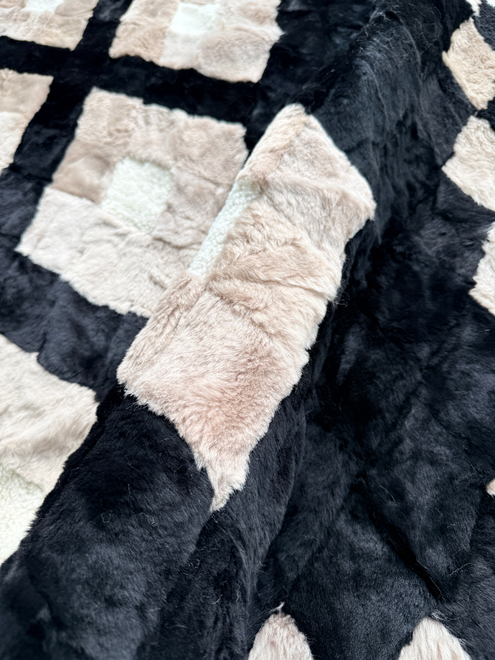 Покрывало меховое ковер из шкуры овчины