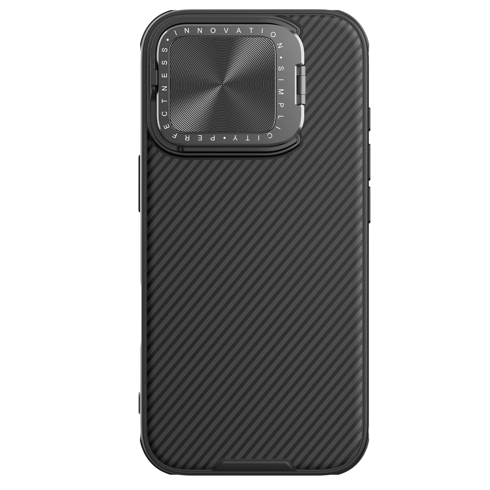 Чехол от Nillkin на iPhone 16 Pro с металлической откидной крышкой и поддержкой магнитной беспроводной зарядки MagSafe, серия CamShield Prop Magnetic Case