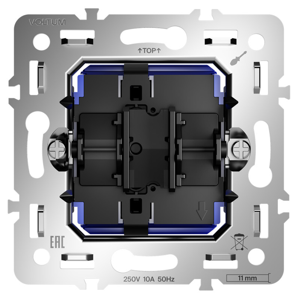 Механизм выключателя с самовозвратом одноклавишного 10А, S70