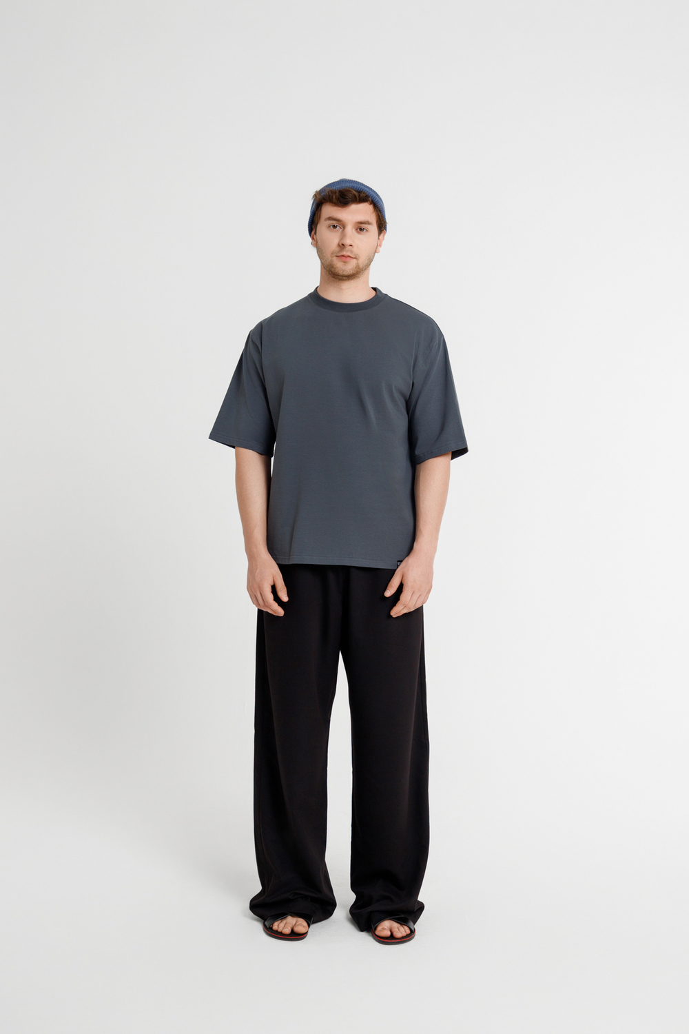 Футболка oversize серая