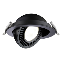 358818 SPOT NT21 466 черный Светильник встраиваемый светодиодный IP20 LED 18W 1600Лм 4000K 220V GESSO