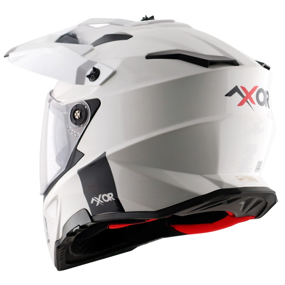 Шлем AXOR X-CROSS DUAL VISOR SC, с визором, цвет белый (S)