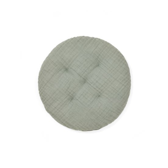 Подушка для стула Laily из зеленого хлопка диаметр 30 см