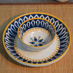 Набор подарочный 5 предметов (тарелка 20,5см 1шт, пиала 330мл 4шт), 8988