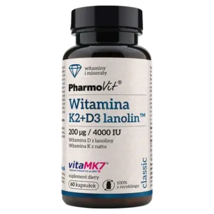 Фармовит Классик K2 + D3 ланолин™ 200 мкг/4000IU - 60 капсул