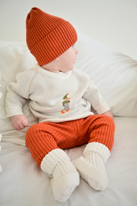 Джемпер вязаный oversize гусь