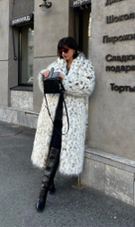 Эко-шуба CRUELLA | Миди | Пятнистая