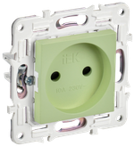 SKANDY Розетка без заземления с защитными шторками 10А SK-R01G мятный IEK