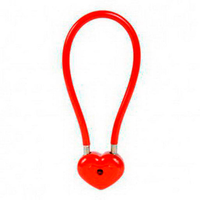 Замок навесной Чебоксары ВС 2- 28А "сердце" трос 35 см