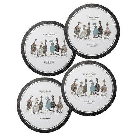 НАБОР ПОДСТАНОВОЧНЫХ САЛФЕТОК "FAMILY FARM" ИЗ 4 ШТ., ДИАМЕТР=38 СМ