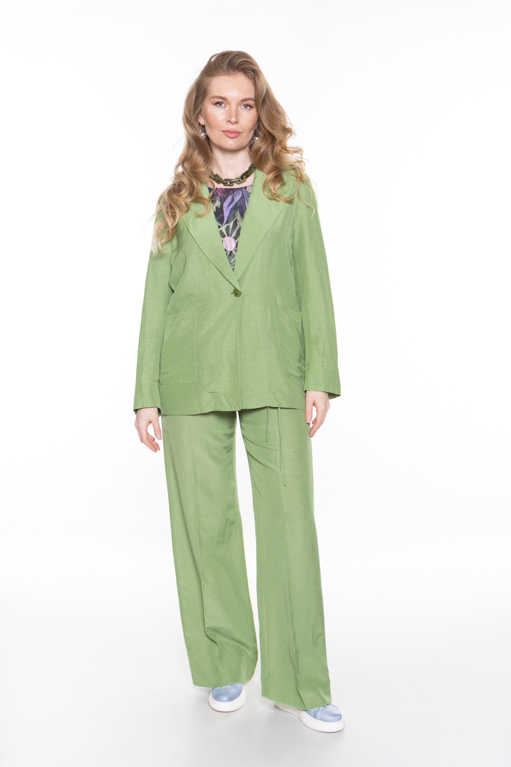 ЖАКЕТ ИЗ ЛЬНА И ВИСКОЗЫ