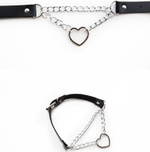 Чокер Сердце на цепочке чёрный 40 см