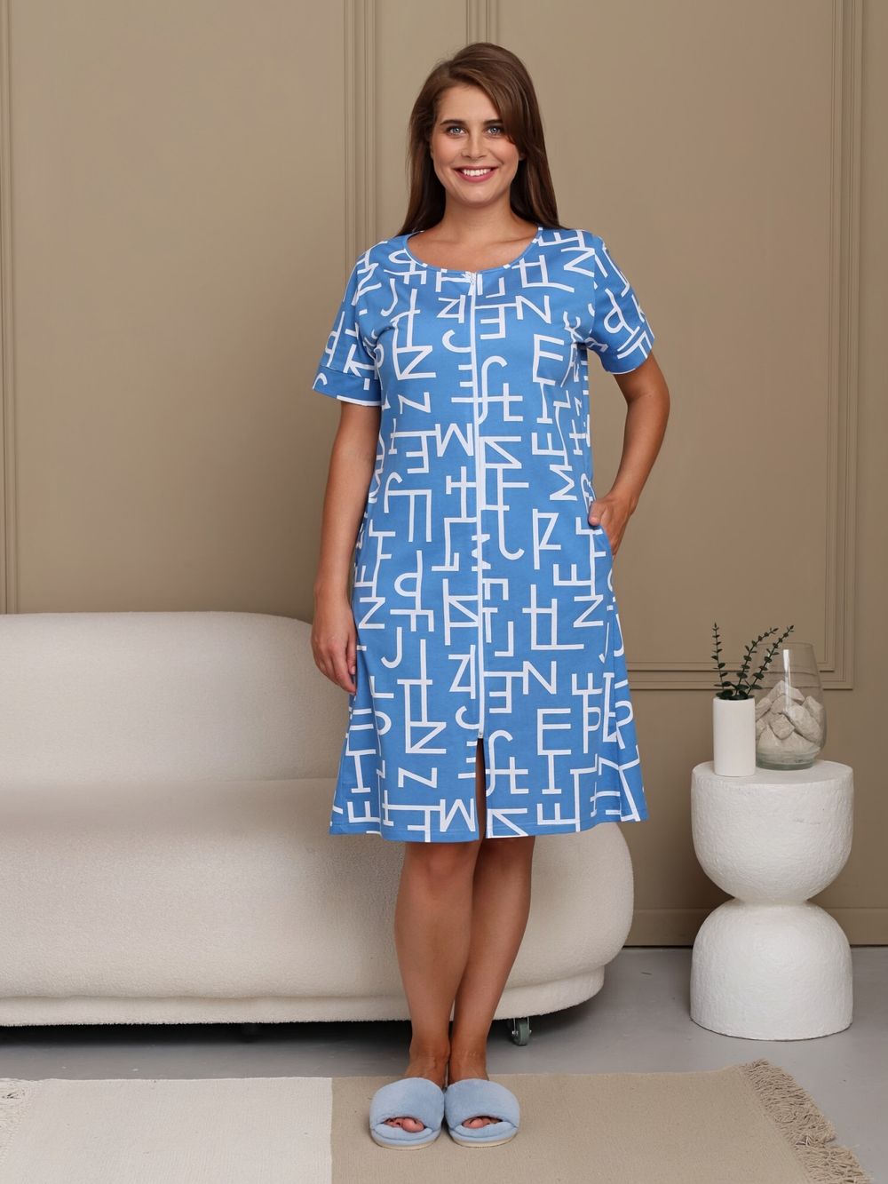 Халат Мотивы Виотекс ГОЛУБОЙ