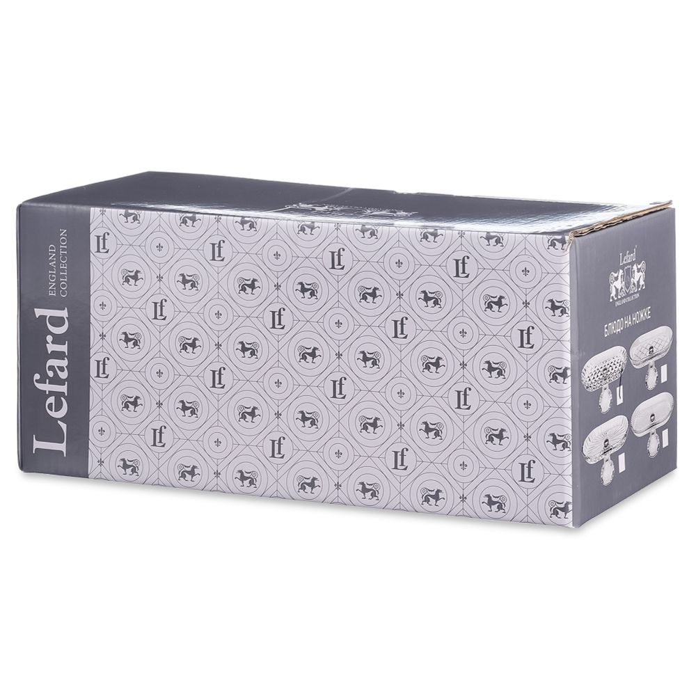 БЛЮДО НА НОЖКЕ ОВАЛЬНОЕ 28*14*12 СМ