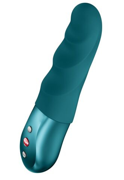 Зеленый вибратор-пульсатор Stronic Petite - 17 см.