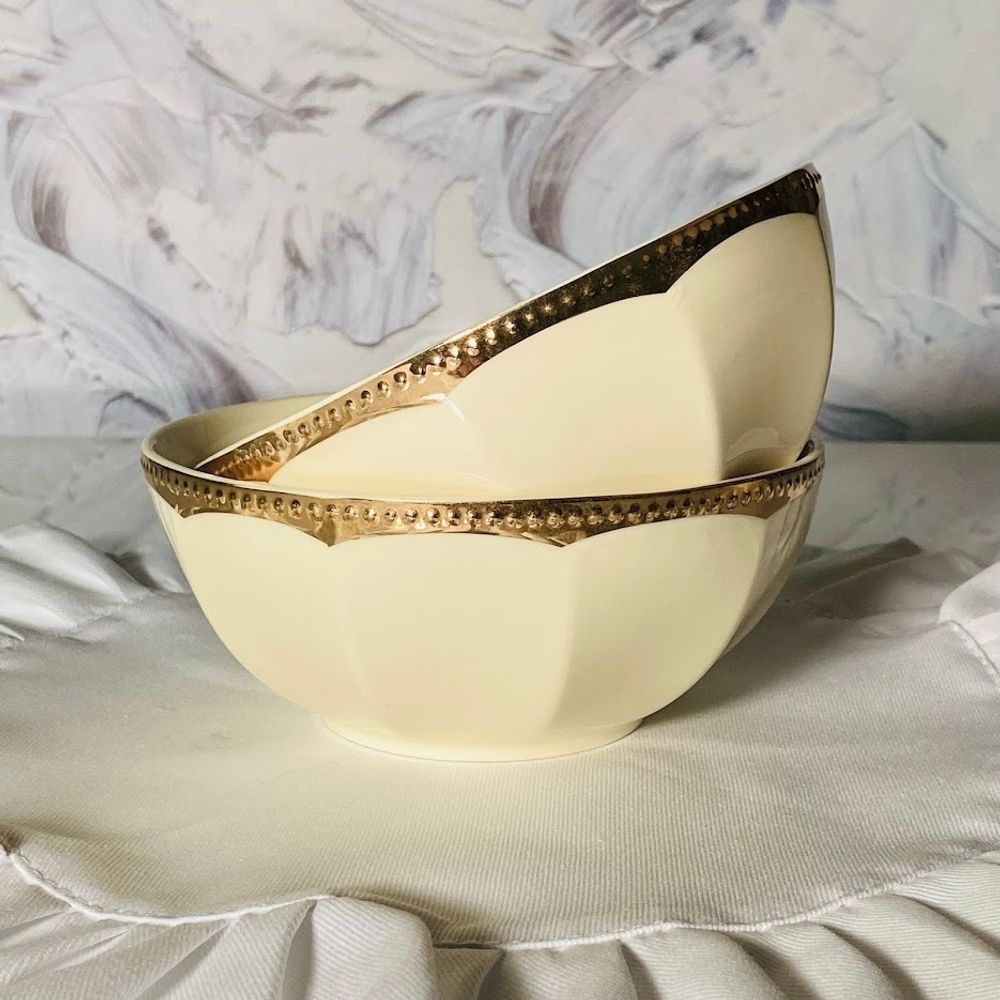 Lenardi 205-941 Набор из 6 салатников 15х6,5см ИМПЕРИАЛ ЗОЛОТО в под.уп.(х6)Фарфор