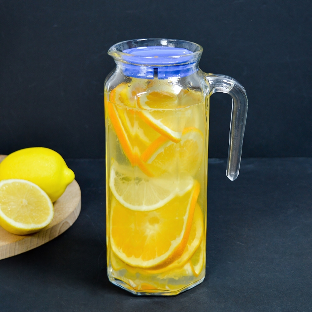 Графин 1л "Kosem" с голубой крышкой, в коробке