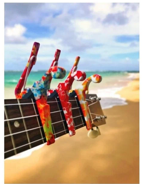 Каподастр KYSER "KUPHA", для укулеле, металлический, оранжевый