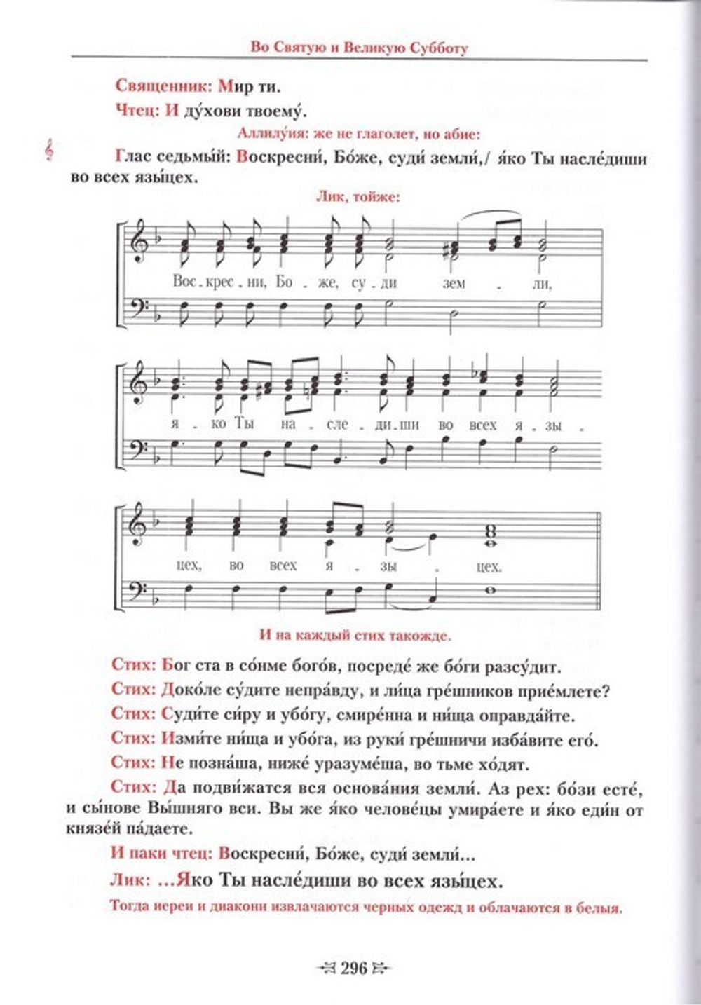 Последование служб в Неделю Ваий и Страстную седмицу