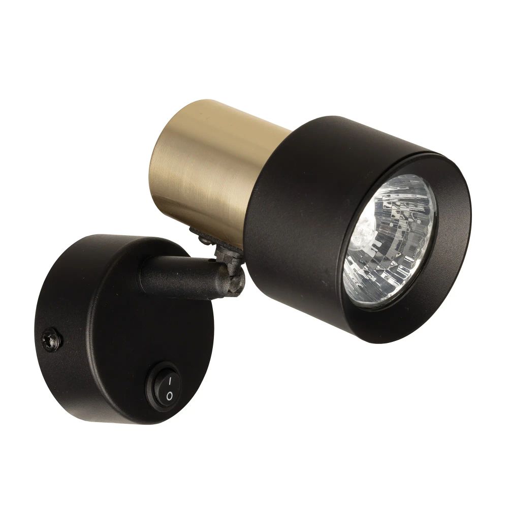 Citilux SAT CL505611 Спот поворотный с выключателем Чёрный+Золото