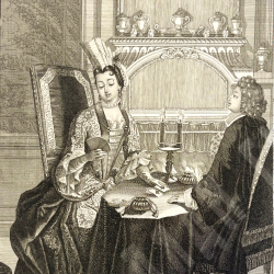 Мариетт Жан. Вечер. Дама, играющая в карты. Офорт. Прибл. 1700–1742 г.