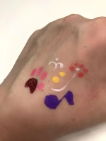 Набор цветных водостойких маркеров для тела 12 штук с трафаретами для тату