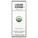 Codeage, жидкий йод+, с нейтральным вкусом, 59,2 мл (2 жидк. унции)