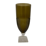 Ваза на ножке коричневая 39 см