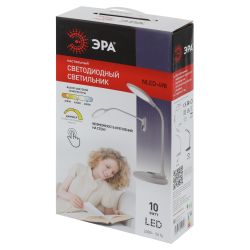 Настольный светильник ЭРА NLED-498-10W-W светодиодный со съемным основанием белый | Светодиодные настольные лампы