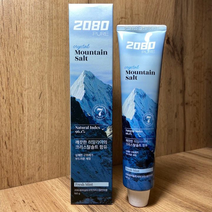 Зубная паста Dental Clinic 2080 Pure Crystal Mountain Salt Fresh Mint Toothpaste с горной солью Освежающая мята 160 г