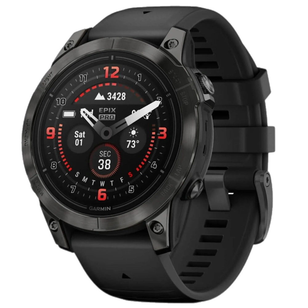 Умные часы Garmin Epix Pro Gen 2 Sapphire Edition 47 мм, титановый серый