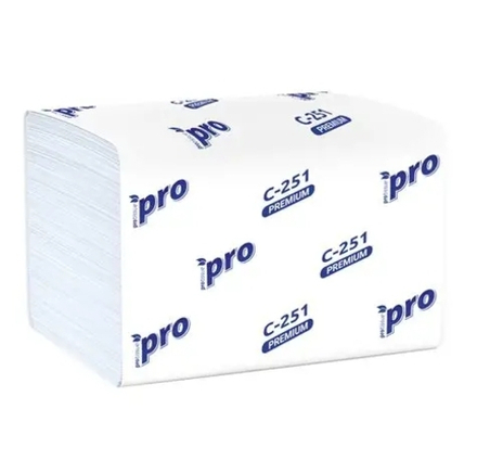 Салфетки бумажные 210*160 белые 2 слойные 200шт "PROtissue "1/20 арт.C251