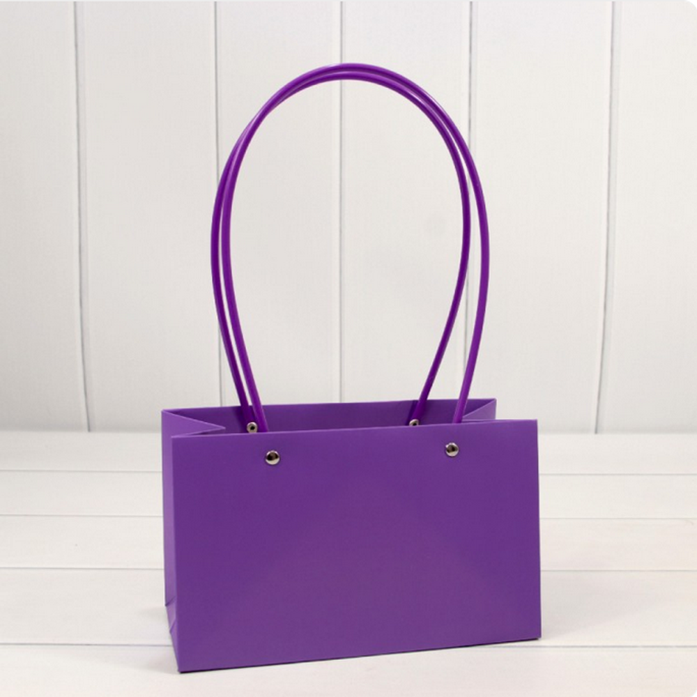 Пакет подарочный 22х13,5х10,5 Ваза для цветов (Фиолетовый)