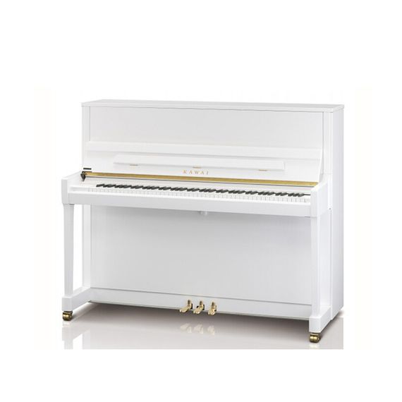 KAWAI K-300 WH/P - пианино, 122х149х61, 227 кг., банкетка (600), цвет белый полиров., механизм Mille