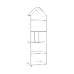 Шкаф Эйп комбинированный, Белый