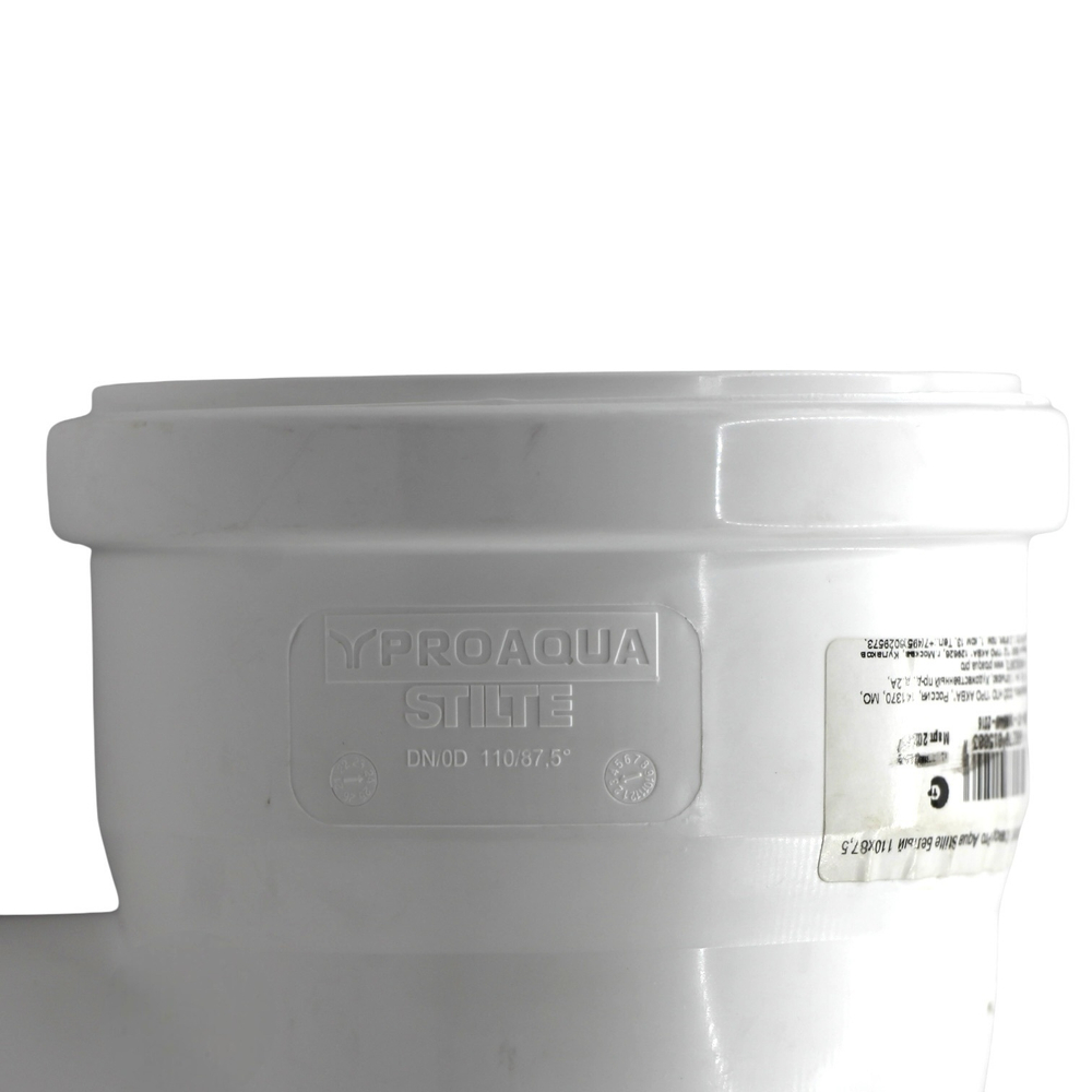 Отвод канализационный PRO AQUA STILTE Ø110x90°
