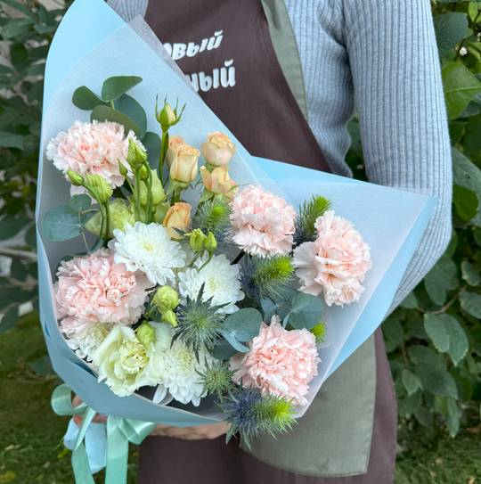 Букет цветов Ёжик в тумане