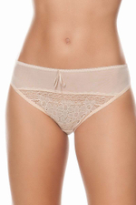 Трусы-слипы с высоким вырезом по линии бедра (Размер: 42) (Цвет: бежевый)