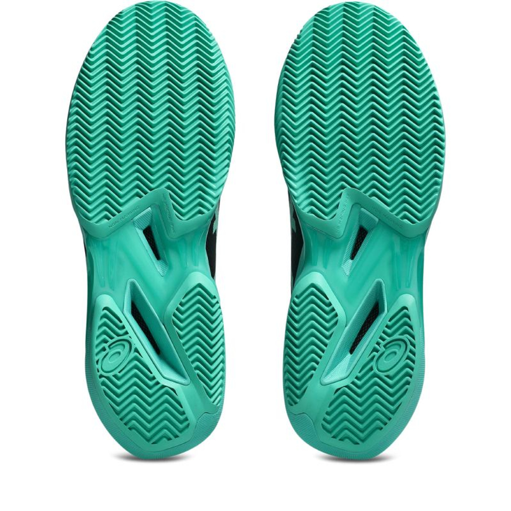 Мужские кроссовки теннисные Asics Solution Speed FF 4 Clay - black/aurora green