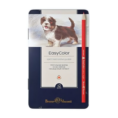 Набор цв.карандашей 12 цв, трёхгранн (Qredo)