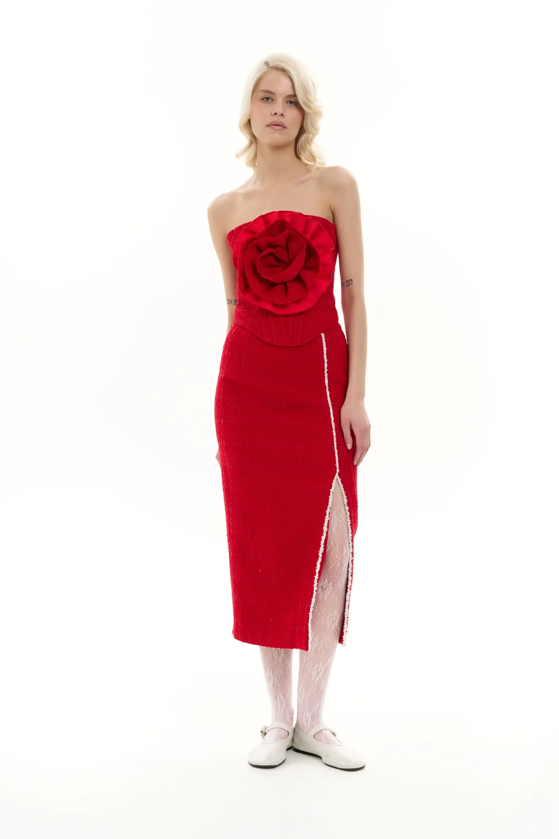 Юбка-миди с разрезом