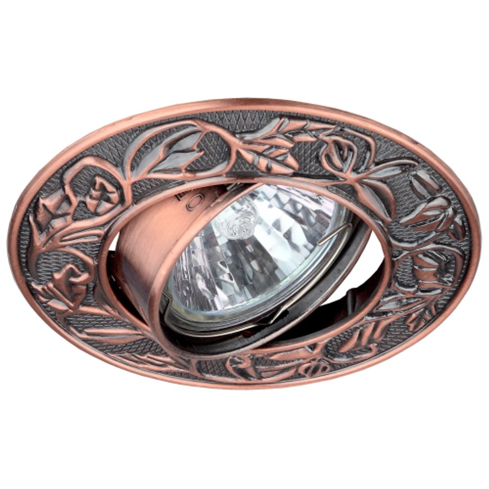 Светильник встраиваемый декоративный ЭРА KL11A SC по лампу MR16 GU5.3 поворотный медь | Декоративные встраиваемые светильники