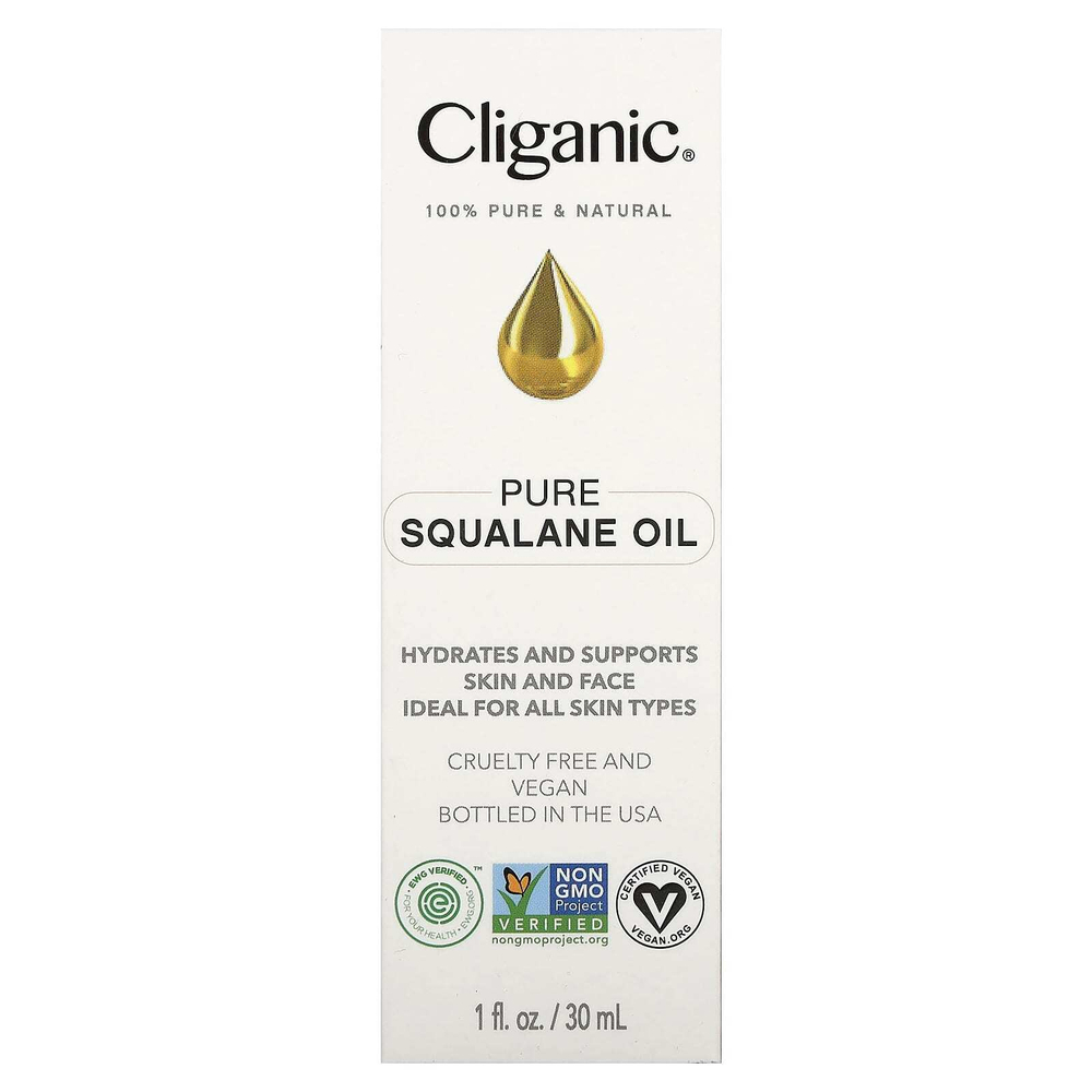 Cliganic, 100% чистое и натуральное масло сквалана, 30 мл (1 жидк. унция)