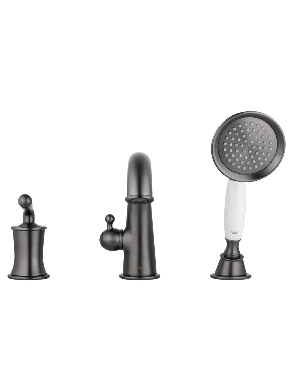 Смеситель на борт ванны WONZON & WOGHAND STEAM, Темный графит (WW-88659008-BGM)
