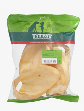 Titbit лакомство для собак Ухо говяжье XXL №1 мягкая упаковка, 80 гр