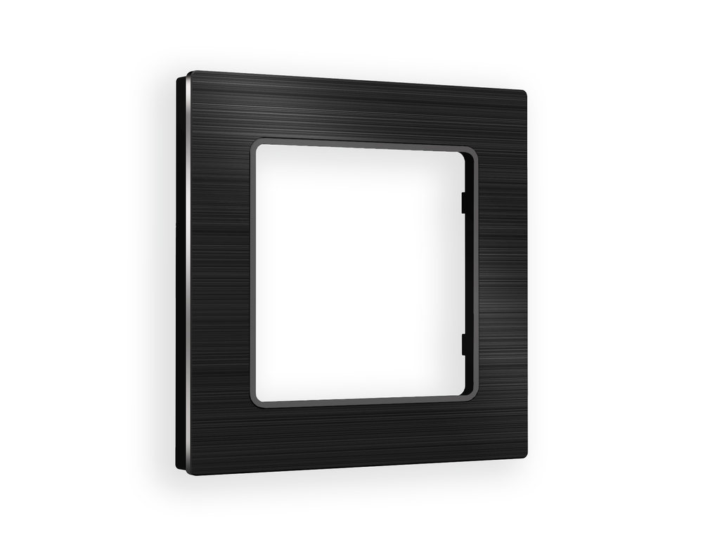 AF550501 Рамка ALFA Platos (Черный Металл шлифованный) 1-ая